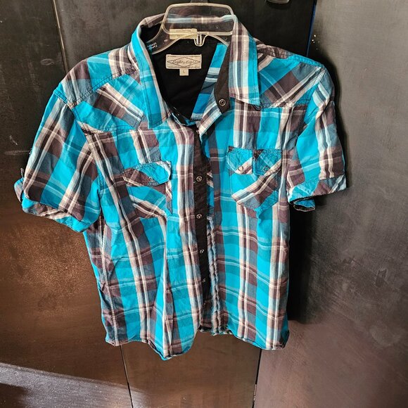 Eighty Eight Other - ❤️ GUC Men's Size Large Blue Plaid Eighty Eight Button Up Shirt